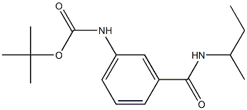 tert-butyl 3-[(sec-butylamino)carbonyl]phenylcarbamate,,结构式