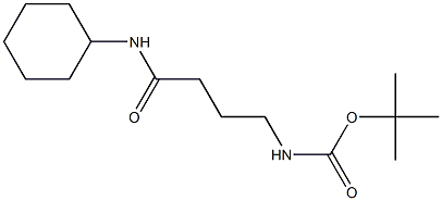 tert-butyl 4-(cyclohexylamino)-4-oxobutylcarbamate Struktur