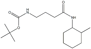 tert-butyl 4-[(2-methylcyclohexyl)amino]-4-oxobutylcarbamate Structure