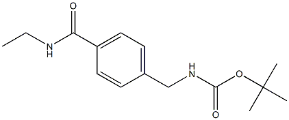 tert-butyl 4-[(ethylamino)carbonyl]benzylcarbamate 结构式