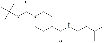 tert-butyl 4-[(isopentylamino)carbonyl]piperidine-1-carboxylate,,结构式
