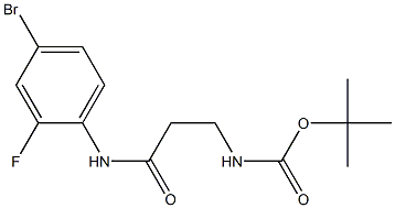 tert-butyl N-{2-[(4-bromo-2-fluorophenyl)carbamoyl]ethyl}carbamate,,结构式