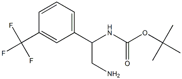 tert-butyl N-{2-amino-1-[3-(trifluoromethyl)phenyl]ethyl}carbamate Structure
