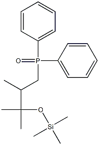 [3-(Diphenyl-phosphinoyl)-1,1,2-trimethyl-propoxy]-trimethyl-silane 化学構造式