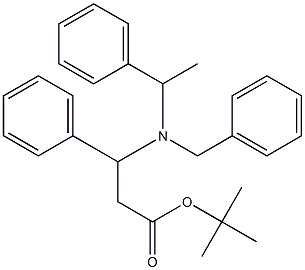  3-[Benzyl-(1-phenyl-ethyl)-amino]-3-phenyl-propionic acid tert-butyl ester