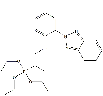 2-(2-TRIETHOXYSILYLPROPOXY-5-METHYLPHENYL)BENZOTRIAZOLE 化学構造式