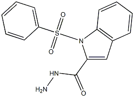 1-(PHENYLSULFONYL)-1H-INDOLE-2-CARBOHYDRAZIDE 结构式