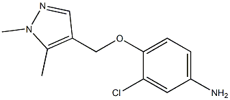 Benzenamine,  3-chloro-4-[(1,5-dimethyl-1H-pyrazol-4-yl)methoxy]- 结构式