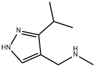 1H-Pyrazole-4-methanamine,  N-methyl-3-(1-methylethyl)- Structure