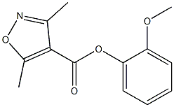 4-Isoxazolecarboxylic  acid,  3,5-dimethyl-,  2-methoxyphenyl  ester 化学構造式