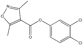 4-Isoxazolecarboxylic  acid,  3,5-dimethyl-,  3,4-dichlorophenyl  ester,,结构式