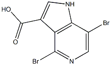 1H-Pyrrolo[3,2-c]pyridine-3-carboxylic  acid,  4,7-dibromo- 结构式