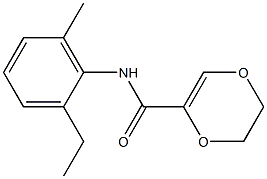 1,4-Dioxin-2-carboxamide,  N-(2-ethyl-6-methylphenyl)-5,6-dihydro-,,结构式