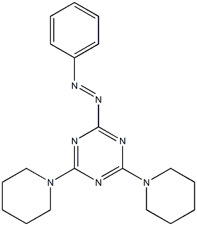 [4,6-bis(1-piperidyl)-1,3,5-triazin-2-yl]-phenyl-diazene 化学構造式