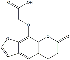 2-(7-OXO-6,7-DIHYDRO-5H-FURO[3,2-G]CHROMEN-9-YLOXY)ACETIC ACID Structure