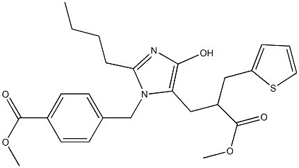 2-Butyl--hydroxy-1-[[4-(methoxycarbonyl)phenyl]methyl]-a-(2-thienylmethyl)-1H-imidazole-5-propanoic Acid Methyl Ester Structure