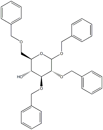 Benzyl 2,3,6-Tri-O-benzyl--D-glucopyranoside 化学構造式