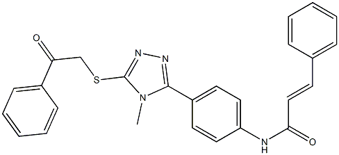 N-(4-{4-methyl-5-[(2-oxo-2-phenylethyl)sulfanyl]-4H-1,2,4-triazol-3-yl}phenyl)-3-phenylacrylamide Structure