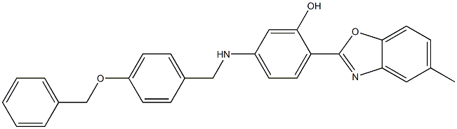 5-{[4-(benzyloxy)benzyl]amino}-2-(5-methyl-1,3-benzoxazol-2-yl)phenol