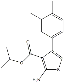 isopropyl 2-amino-4-(3,4-dimethylphenyl)-3-thiophenecarboxylate Structure