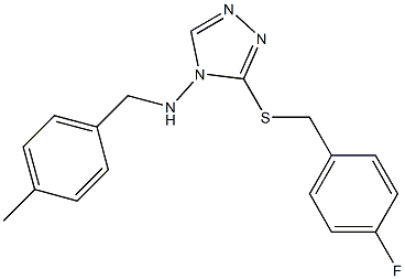 3-[(4-fluorobenzyl)sulfanyl]-N-(4-methylbenzyl)-4H-1,2,4-triazol-4-amine Structure