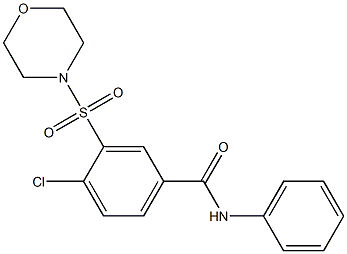 4-chloro-3-(4-morpholinylsulfonyl)-N-phenylbenzamide 结构式