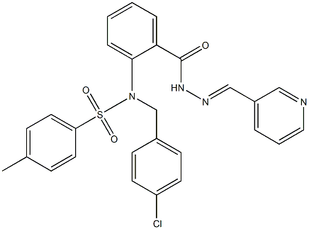 N-(4-chlorobenzyl)-4-methyl-N-(2-{[2-(3-pyridinylmethylene)hydrazino]carbonyl}phenyl)benzenesulfonamide Structure