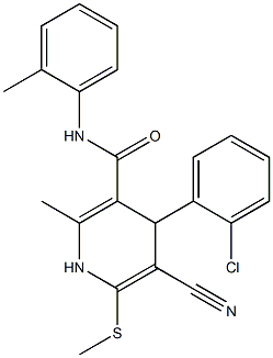 4-(2-chlorophenyl)-5-cyano-2-methyl-N-(2-methylphenyl)-6-(methylsulfanyl)-1,4-dihydro-3-pyridinecarboxamide|