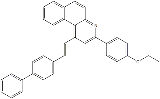4-[1-(2-[1,1'-biphenyl]-4-ylvinyl)benzo[f]quinolin-3-yl]phenyl ethyl ether Structure