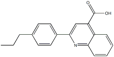 2-(4-propylphenyl)-4-quinolinecarboxylic acid 化学構造式