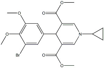 dimethyl 4-(3-bromo-4,5-dimethoxyphenyl)-1-cyclopropyl-1,4-dihydro-3,5-pyridinedicarboxylate,,结构式