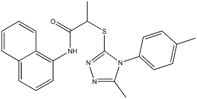 2-{[5-methyl-4-(4-methylphenyl)-4H-1,2,4-triazol-3-yl]sulfanyl}-N-naphthalen-1-ylpropanamide Structure