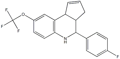 4-(4-fluorophenyl)-8-(trifluoromethoxy)-3a,4,5,9b-tetrahydro-3H-cyclopenta[c]quinoline Struktur