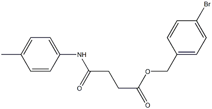 4-bromobenzyl 4-oxo-4-(4-toluidino)butanoate Structure