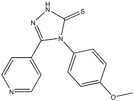 4-(4-methoxyphenyl)-5-(4-pyridinyl)-2,4-dihydro-3H-1,2,4-triazole-3-thione Structure