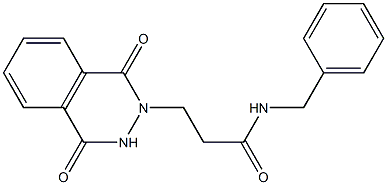 N-benzyl-3-(1,4-dioxo-3,4-dihydro-2(1H)-phthalazinyl)propanamide Struktur