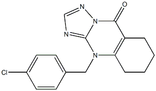 4-(4-chlorobenzyl)-5,6,7,8-tetrahydro[1,2,4]triazolo[5,1-b]quinazolin-9(4H)-one Struktur