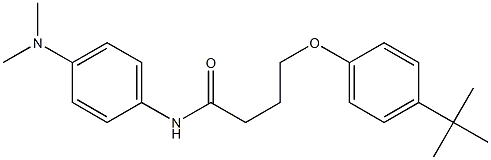 4-(4-tert-butylphenoxy)-N-[4-(dimethylamino)phenyl]butanamide 结构式
