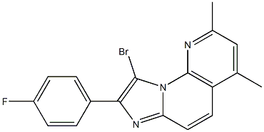 9-bromo-8-(4-fluorophenyl)-2,4-dimethylimidazo[1,2-a][1,8]naphthyridine|