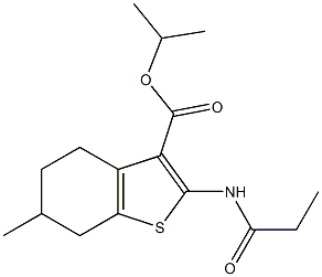  isopropyl 6-methyl-2-(propionylamino)-4,5,6,7-tetrahydro-1-benzothiophene-3-carboxylate