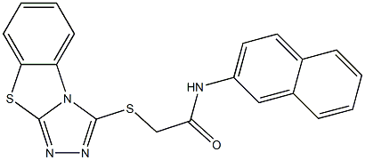 N-(2-naphthyl)-2-([1,2,4]triazolo[3,4-b][1,3]benzothiazol-3-ylsulfanyl)acetamide,,结构式