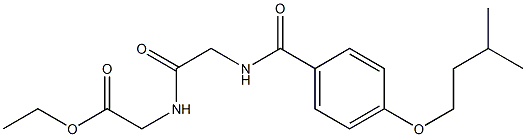 ethyl [({[4-(isopentyloxy)benzoyl]amino}acetyl)amino]acetate,,结构式