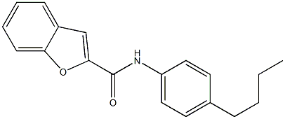 N-(4-butylphenyl)-1-benzofuran-2-carboxamide 化学構造式