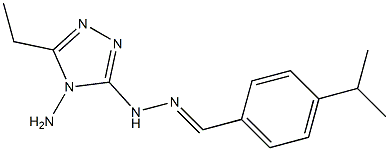 4-isopropylbenzaldehyde (4-amino-5-ethyl-4H-1,2,4-triazol-3-yl)hydrazone 化学構造式