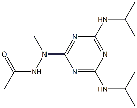 N'-[4,6-bis(isopropylamino)-1,3,5-triazin-2-yl]-N'-methylacetohydrazide 化学構造式