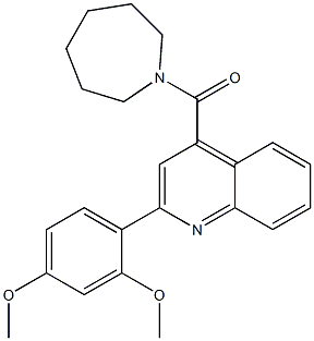 4-(1-azepanylcarbonyl)-2-(2,4-dimethoxyphenyl)quinoline