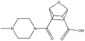 3-[(4-methyl-1-piperazinyl)carbonyl]-7-oxabicyclo[2.2.1]heptane-2-carboxylic acid Structure