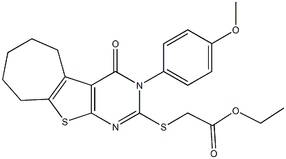 ethyl {[3-(4-methoxyphenyl)-4-oxo-3,5,6,7,8,9-hexahydro-4H-cyclohepta[4,5]thieno[2,3-d]pyrimidin-2-yl]sulfanyl}acetate