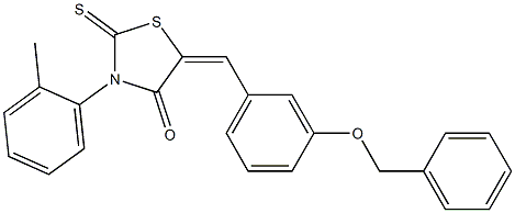 5-[3-(benzyloxy)benzylidene]-3-(2-methylphenyl)-2-thioxo-1,3-thiazolidin-4-one|