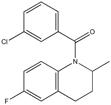 1-(3-chlorobenzoyl)-6-fluoro-2-methyl-1,2,3,4-tetrahydroquinoline Structure